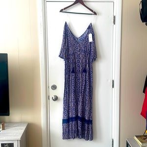Women’s Short Sleeve V-neck Boho maxi dress